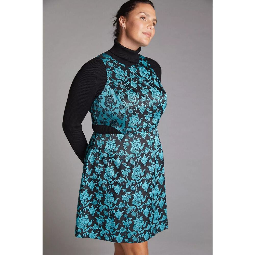 New Anthropologie Hutch Floral Jacquard Mini Dress Size 16W